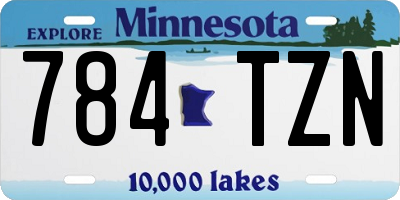 MN license plate 784TZN