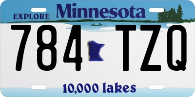 MN license plate 784TZQ