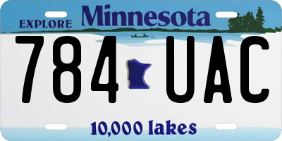 MN license plate 784UAC