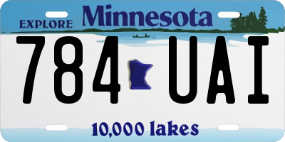 MN license plate 784UAI