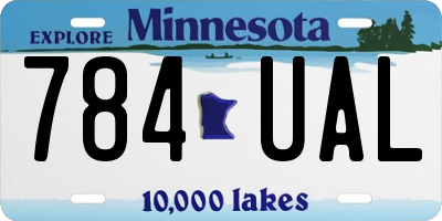 MN license plate 784UAL