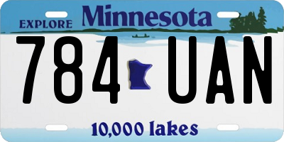 MN license plate 784UAN