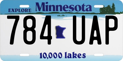 MN license plate 784UAP