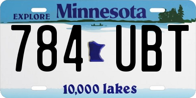 MN license plate 784UBT