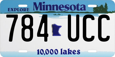 MN license plate 784UCC