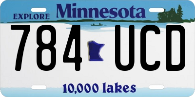 MN license plate 784UCD