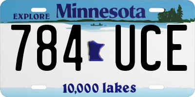 MN license plate 784UCE