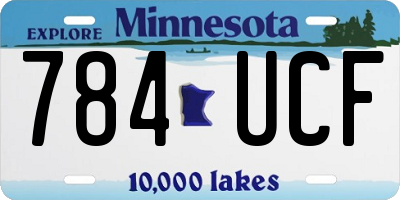 MN license plate 784UCF