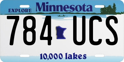 MN license plate 784UCS