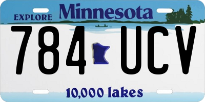 MN license plate 784UCV