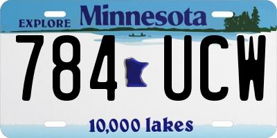 MN license plate 784UCW