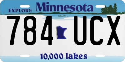 MN license plate 784UCX