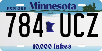 MN license plate 784UCZ