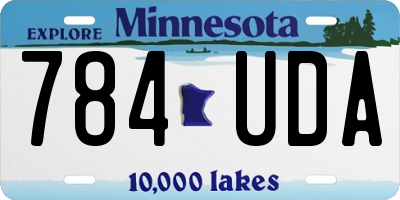 MN license plate 784UDA