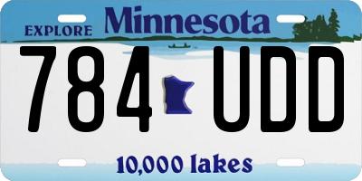 MN license plate 784UDD