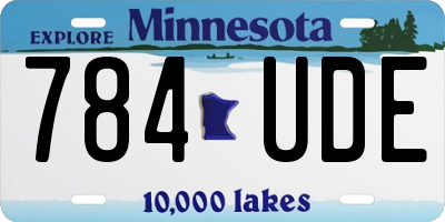 MN license plate 784UDE