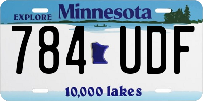 MN license plate 784UDF
