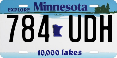 MN license plate 784UDH