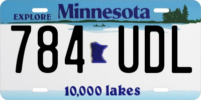 MN license plate 784UDL