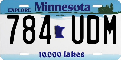 MN license plate 784UDM
