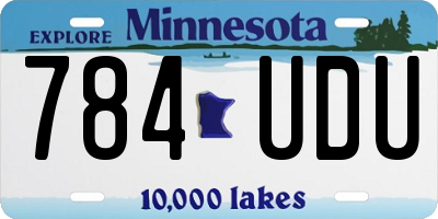 MN license plate 784UDU