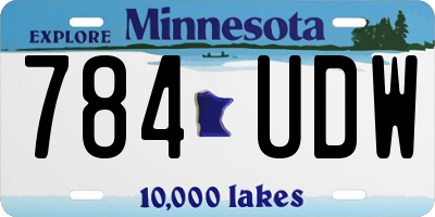 MN license plate 784UDW