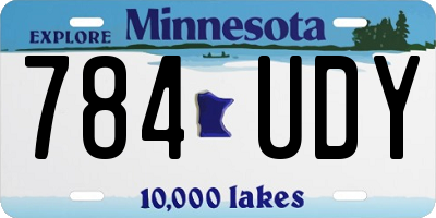 MN license plate 784UDY
