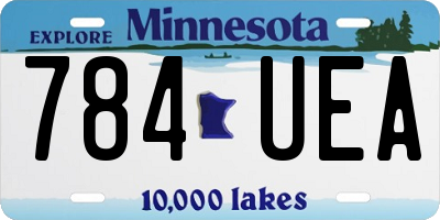 MN license plate 784UEA