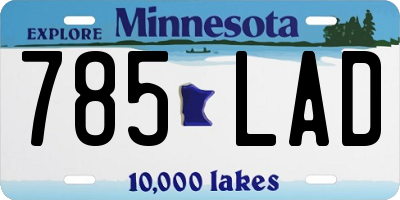 MN license plate 785LAD