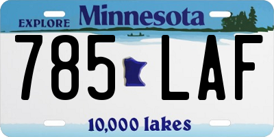 MN license plate 785LAF