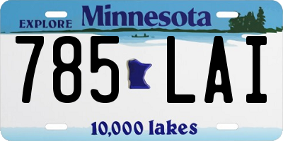 MN license plate 785LAI