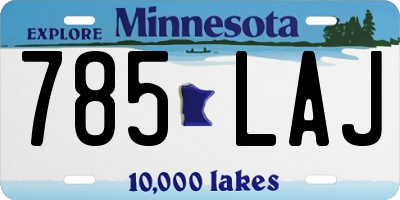 MN license plate 785LAJ