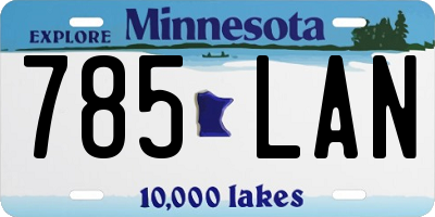 MN license plate 785LAN