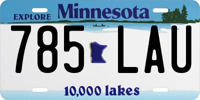 MN license plate 785LAU