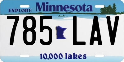 MN license plate 785LAV