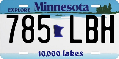 MN license plate 785LBH