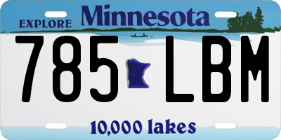 MN license plate 785LBM