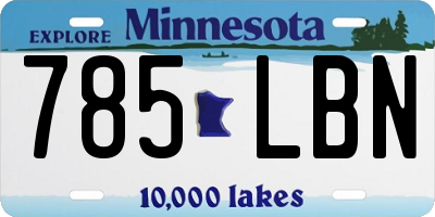 MN license plate 785LBN