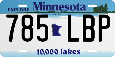 MN license plate 785LBP