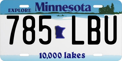 MN license plate 785LBU