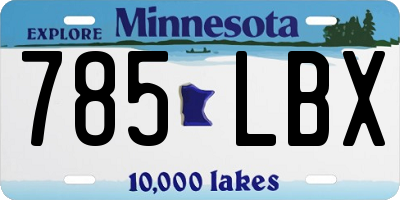 MN license plate 785LBX
