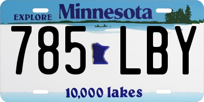 MN license plate 785LBY