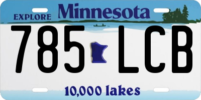 MN license plate 785LCB