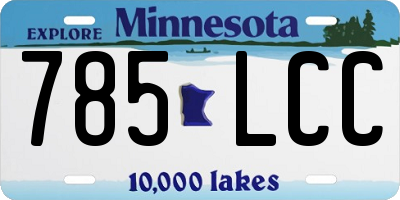 MN license plate 785LCC