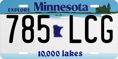 MN license plate 785LCG