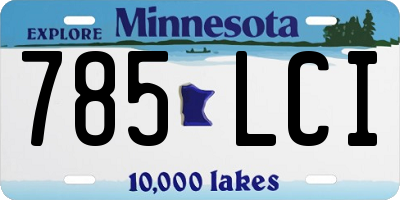 MN license plate 785LCI
