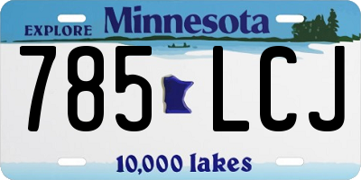 MN license plate 785LCJ