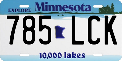 MN license plate 785LCK