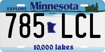 MN license plate 785LCL