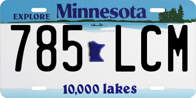 MN license plate 785LCM